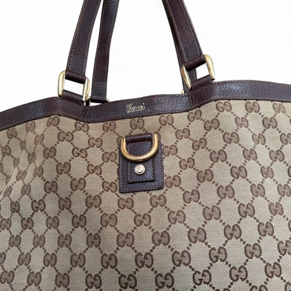 Gucci Abbey GG Canvas Monogram Tote Bag with COA - Picture 13 of 17